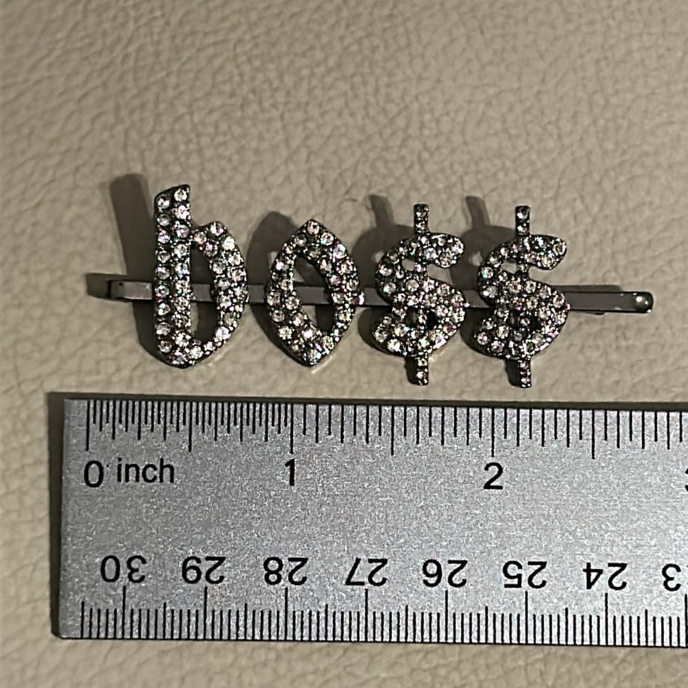 Kitsch x Justine Marjan BO$$ Rhinestone Bobby Pin - Picture 4 of 4